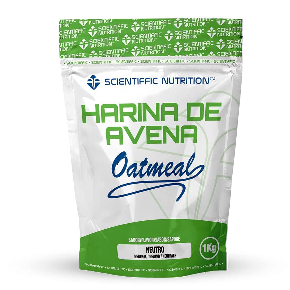 Scientiffic Nutrition - Harina de avena, Fuente de Proteínas, Baja en Azúcares, 100% Natural, Contribuye al Desarrollo de la Masa Muscular, Sabor Nuetro, Sin Sabor - 1 Kg