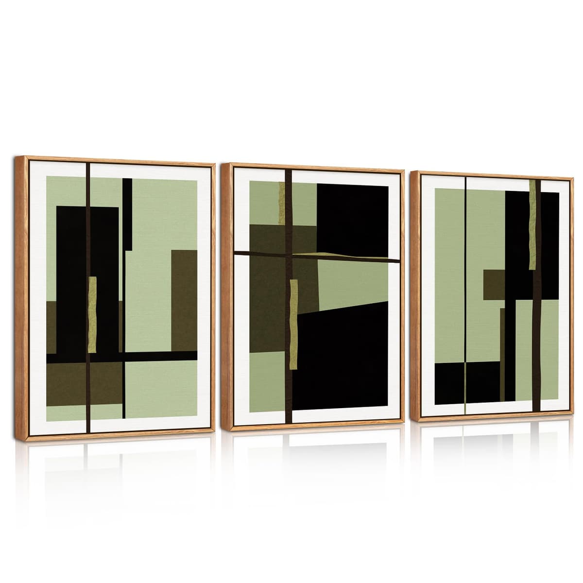 TOARTi Boho Framed Canvas Wall Art Prints, Set of 3 Mid Century Modern Wall Decor, Nature Plants Desert Sun Art Paintings, Bohemian Artwork for Living Room, Bedroom, Dining Room, Office - 12x16 x3 — view 11
