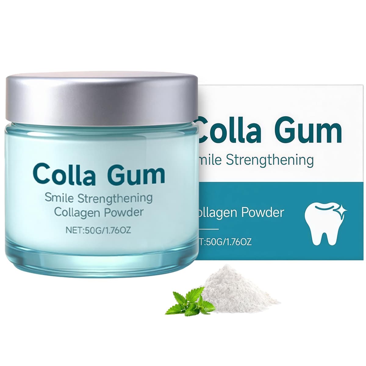 Polvo Dientes,Hydroxyapatite Polvo,contiene Colágeno e Hidroxiapatita,Polvos para el Cuidado Dental,Cuidado Suave para los Dientes(50g)