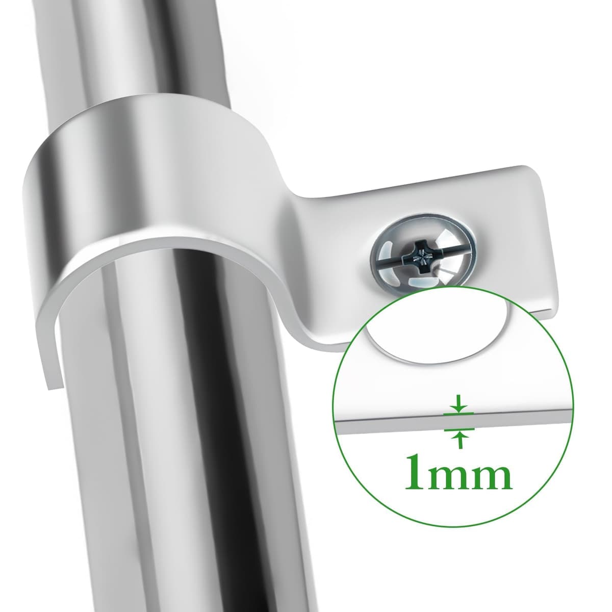 30 Piezas Abrazaderas para Tubo 10mm Soportes para Tubo de Un Solo Agujero en Acero Inoxidable V2A Soportes en U Abrazadera Sujetadores para Cables Ø 9-10.5mm Fijación de Tuberías de Agua — view 4
