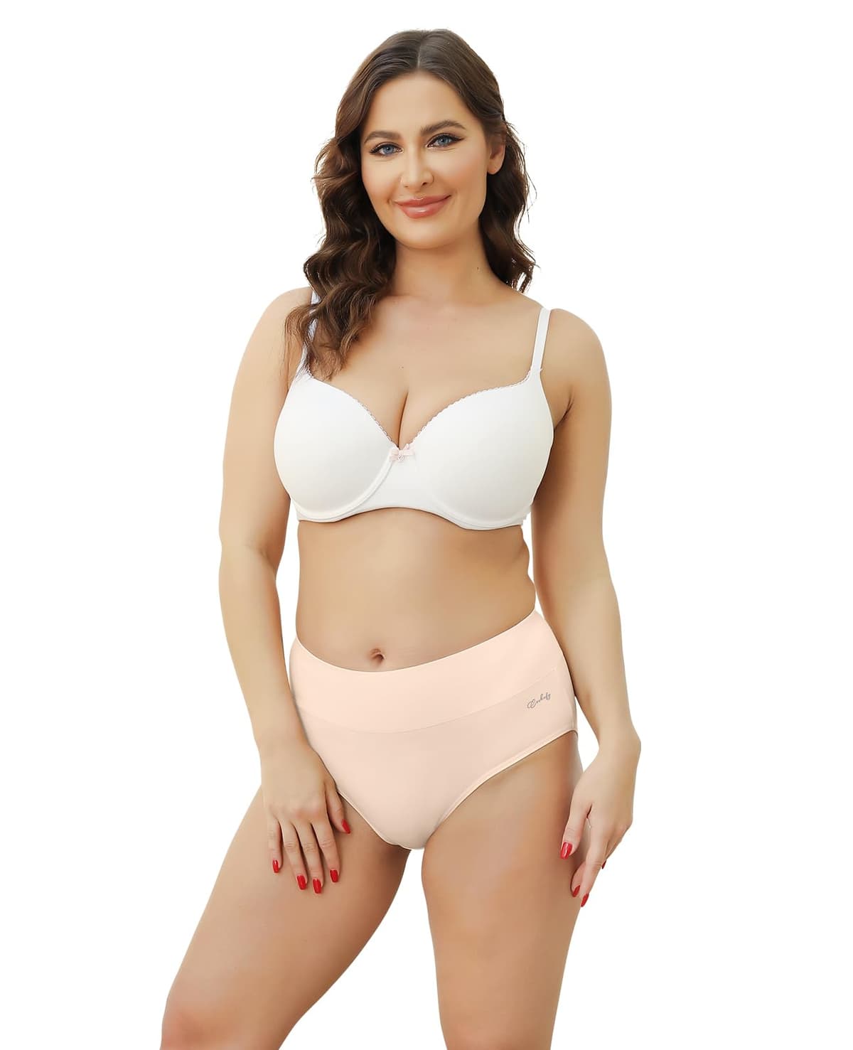 coskefy Underwear Women, High Waisted Cotton Knickers Ladies Full Briefs Soft Panties Slight Tummy Control Pants 5 Pack — view 2