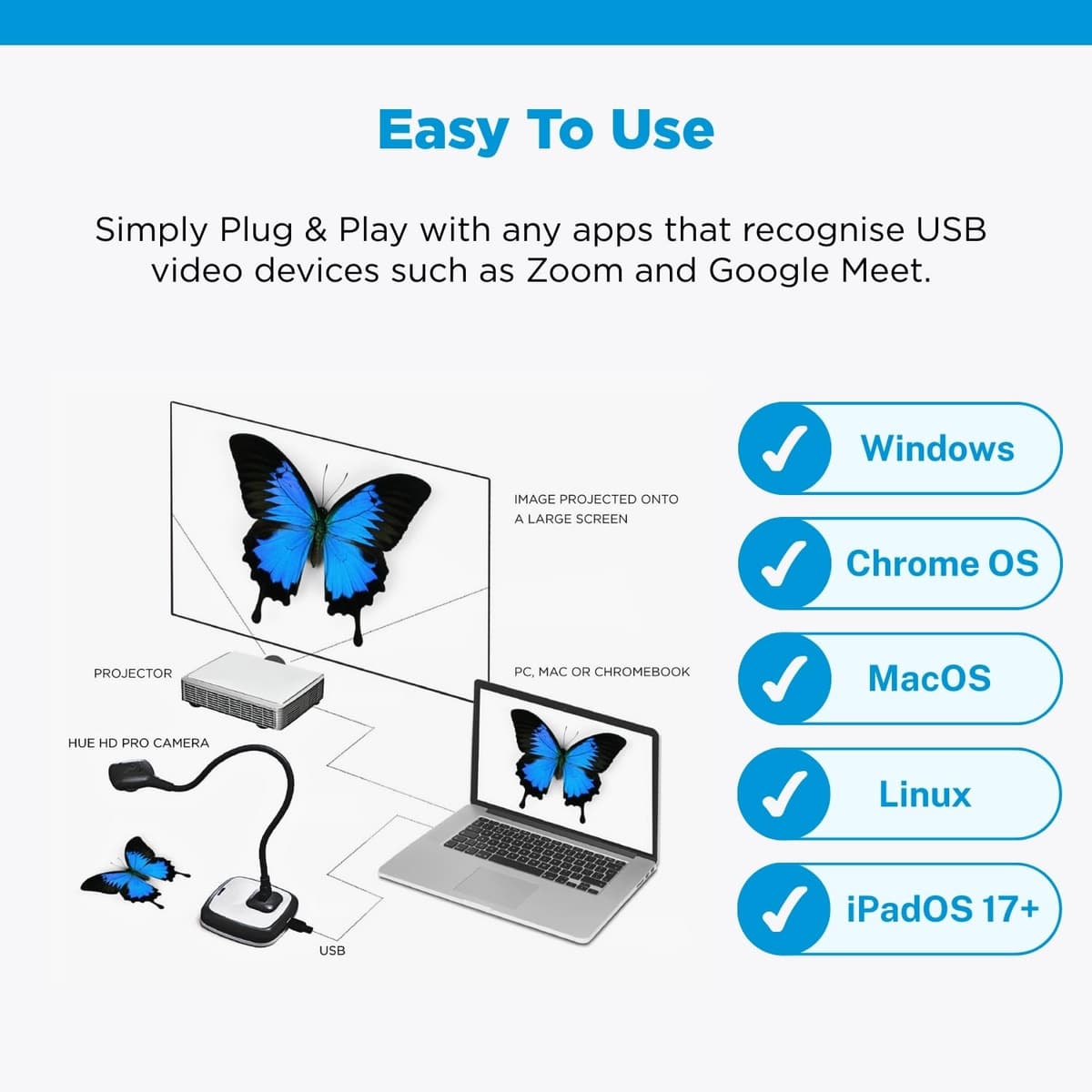 HUE HD Pro: Cámara de Documentos USB Flexible (cámara Negra sin Funda) — view 5