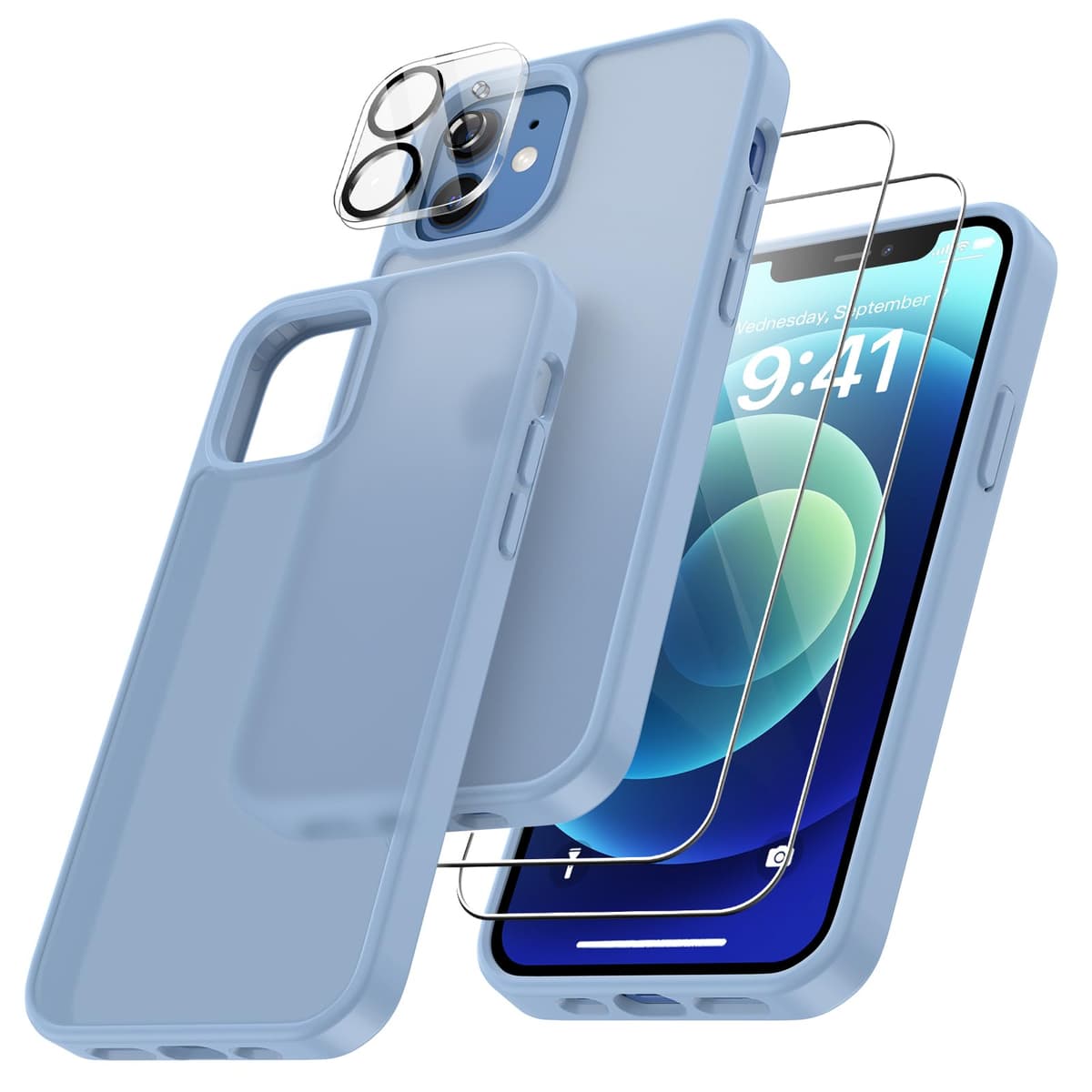 FLLAO 4 en 1 Funda para iPhone 15 con 2 Protector Pantalla y 1 Protector Lente Cámara, [Almohadilla de Aire integrada] Antigolpes Antiarañazos Carcasa 6,1 Pulgadas, Transparente — view 40
