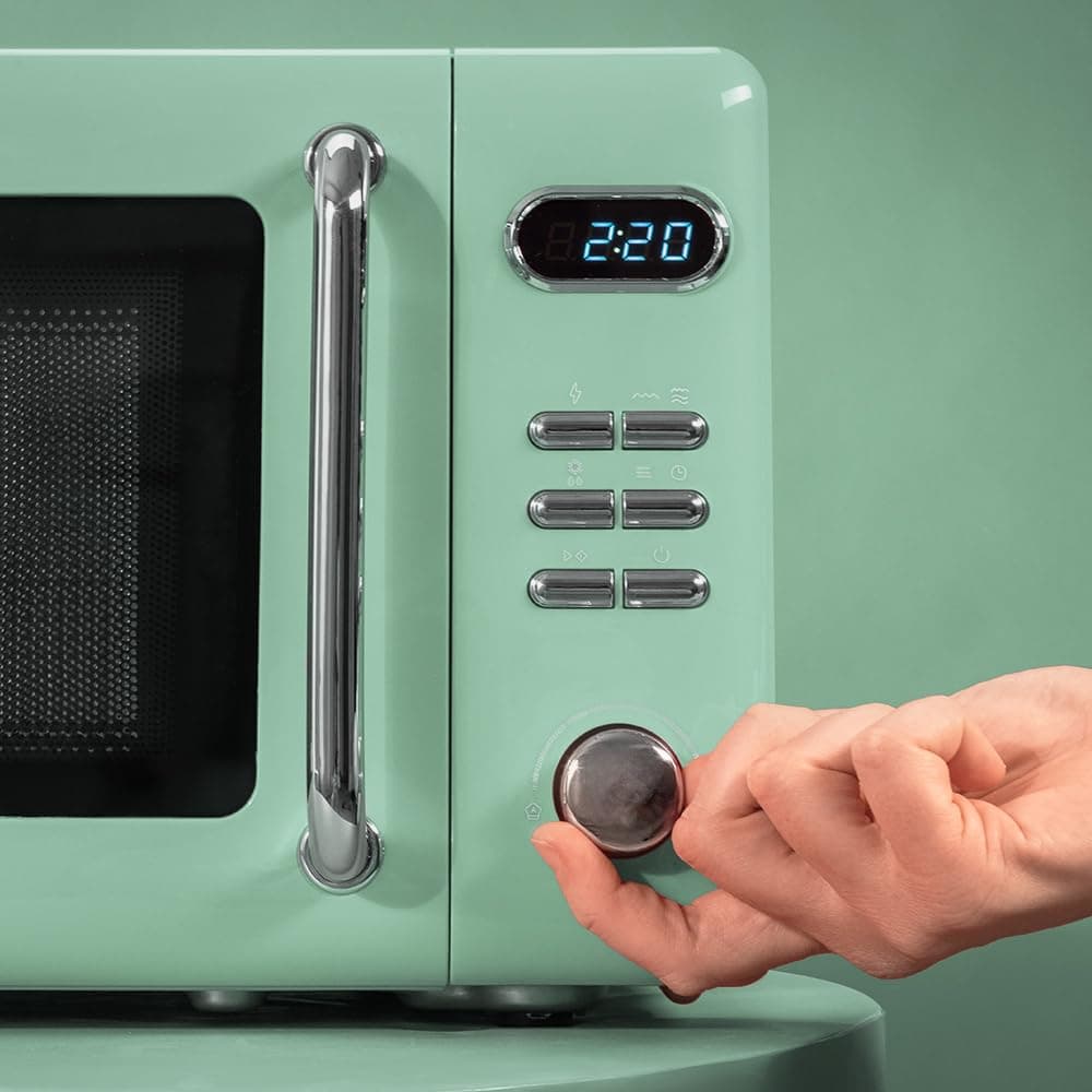 Cecotec Microondas Digital con Grill de 20 L Proclean 5110 Retro Green. 700 W en 5 Niveles, Temporizador hasta 60 mins, 8 Programas y Modo Descongelación, Diseño Vintage en Verde — view 5