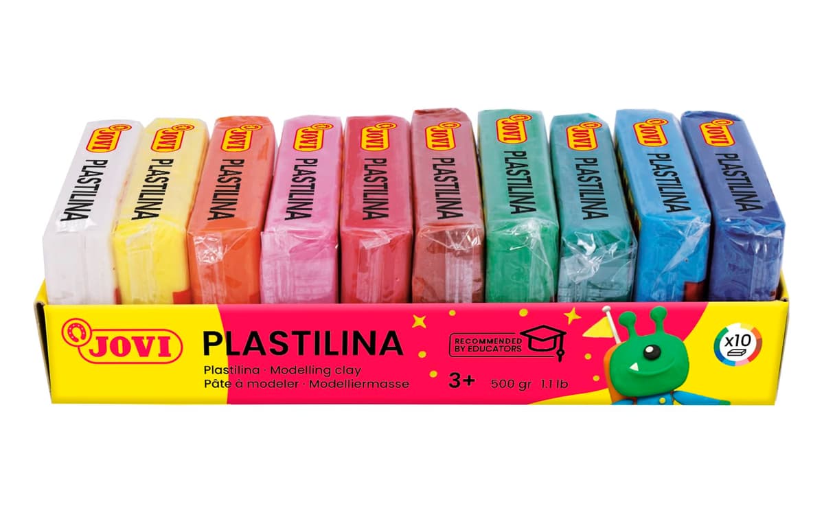 Plastilina jovi 50 tamaño pequeño bandeja de 10 unidades colores surtidos — view 2