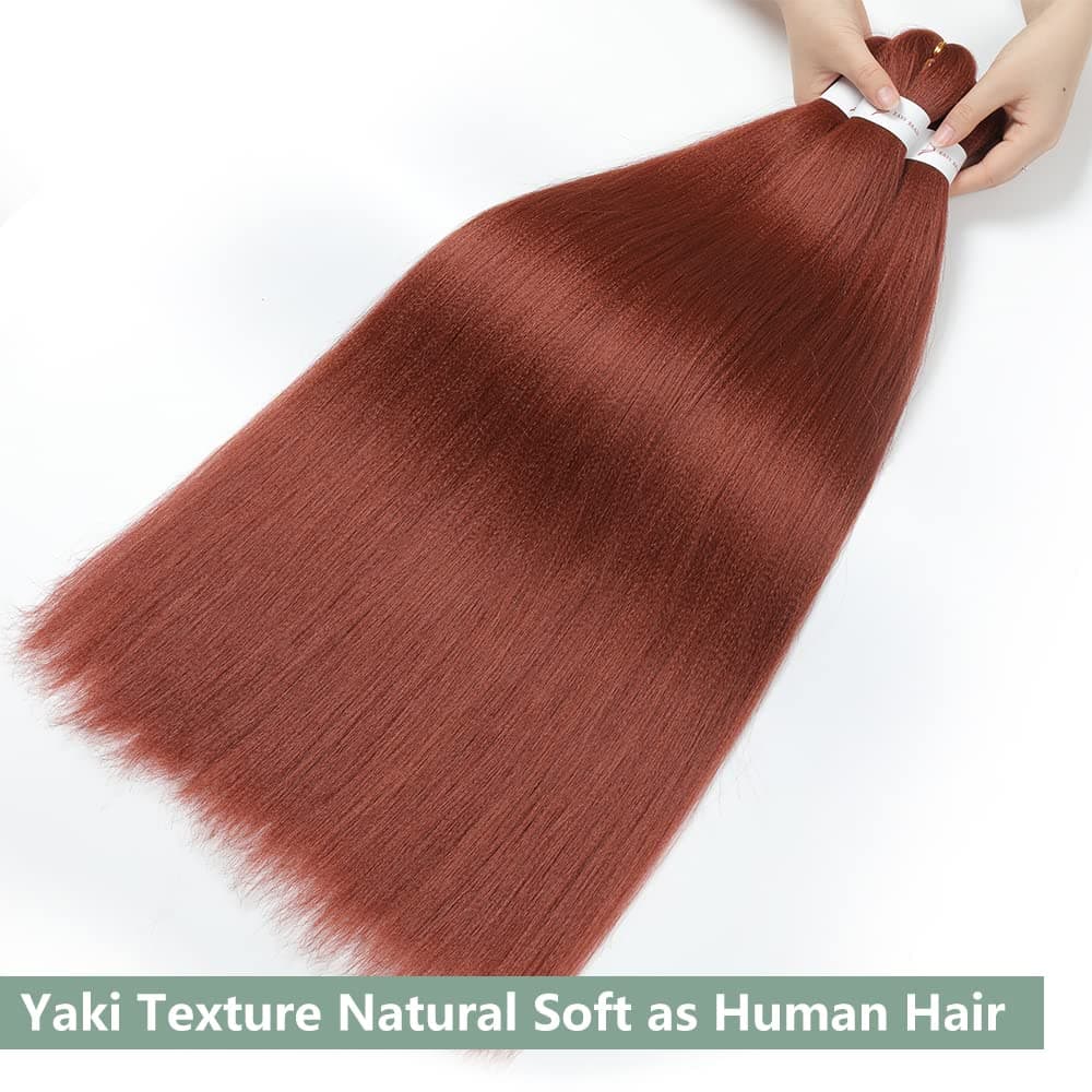 YDDM Capelli Per Treccine Africane Morado Extension Treccine Texture Yaki Easy Install per Principianti 32 Pollici 3 Pezzi Capelli Leggeri e Naturali per Box Braids, Twist e Crochet — view 271