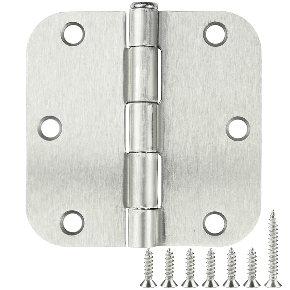 1 Pack Ball Bearing Door Hinges Matte Black 3.5 Inch 5/8" Radius Round Anti Squeak Interior 3-1/2"Flat Iron Bifold Standard Office Bedroom Indoor for Doors 3 ½" Hardware Home House Decor Accessories — view 32
