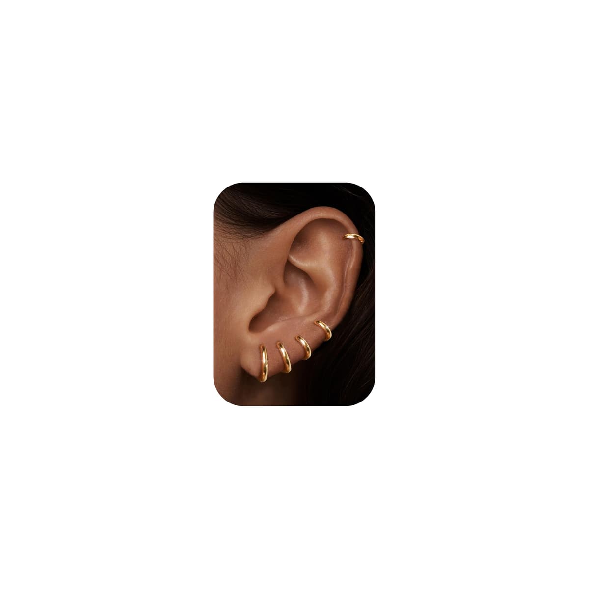 MILACOLATO Pendientes Aro Pequeños Para Mujer Hombre Acero Quirúrgico Pendientes Huggie Cartílago De Lóbulos Ajustados Anillo De Nariz Labio Daith Helix Piercing Joyas Hinged Pendientes 6/7/8/9/10mm