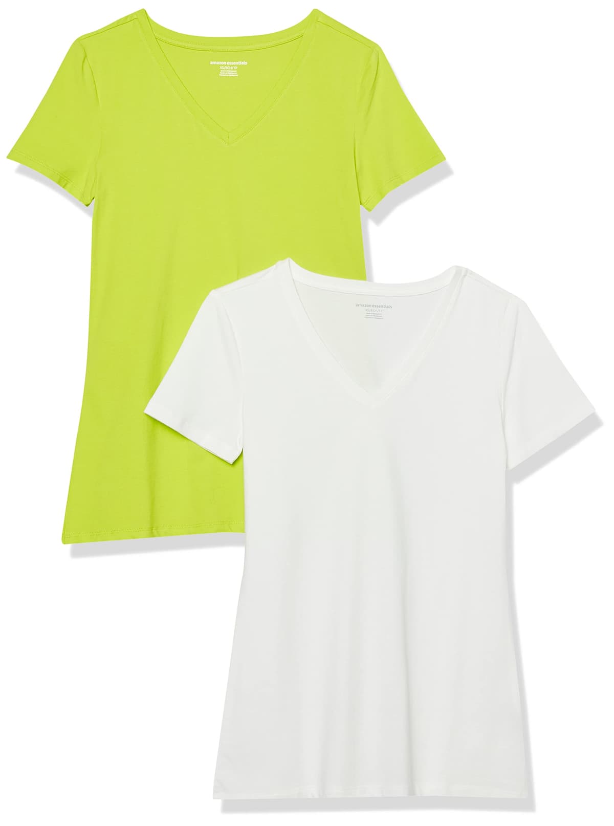 Amazon Essentials Camiseta de Manga Corta y Corte Estándar (Opciones de Cuello Redondo y Cuello en V) Mujer, Paquetes Múltiples — view 36
