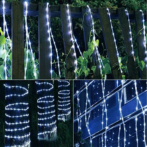 XUNATA 6.6ft 2-Wire Waterproof LED Rope Light Kit,110V-120V PVC 30 LED/M Tube Lights Strip for Background, Outdoor, Christmas, Home Decoration(White) — view 4