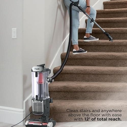 Shark ZU102 Rotator Pet Upright Vacuum with PowerFins HairPro & Odor Neutralizer Technology, Charcoal, 2.9 L Dust Cup — view 3