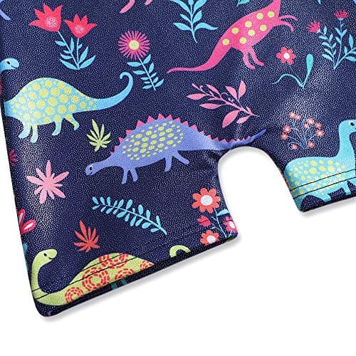 Gymnastics Leotards for Girls Unicorn Pink Purple Sparkly Swimwear Activewear (Blue Dinosaur, 110(3-4 years old)) — view 3