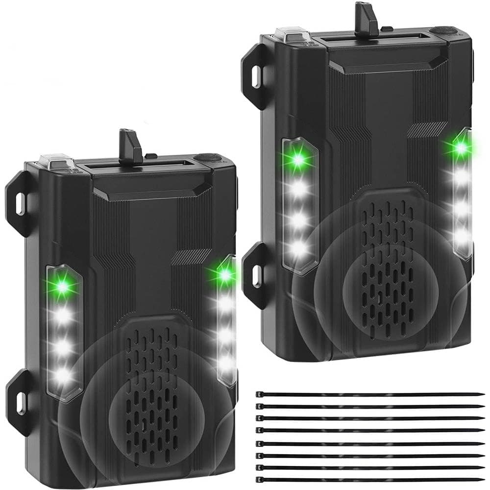 2X Repelente de martas para Coche: Ultrasonidos y Luces Intermitentes, Protección eficaz a Largo Plazo contra martas, Conexión a batería de Coche de 12V, Dispositivo automático de Repelente