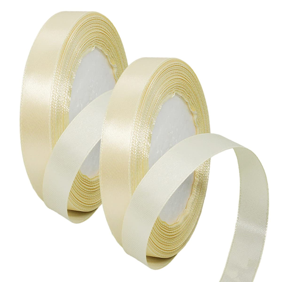 40mm Wide White Ribbon Thick Wedding Car Ribbon 22m, 1.5 inch Thick White Satin Ribbon for Gift Wrapping Wedding Car Christmas Birthday Cake Hair Bow Florist Bouquet Crafts Decorations — view 86