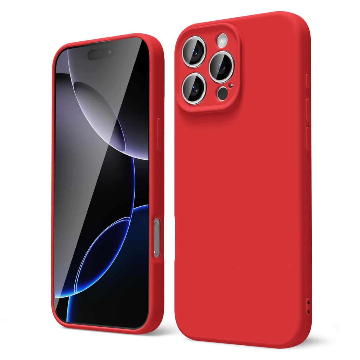 oakxco for iPhone 17 Pro Max Phone Case Liquid Silicone, Cute Thin Slim Grip Soft Rubber Gel for Women Men, Smooth Matte TPU Plain Solid Color Girly Simple Case with Camera Cover, Light Pink — view 1699