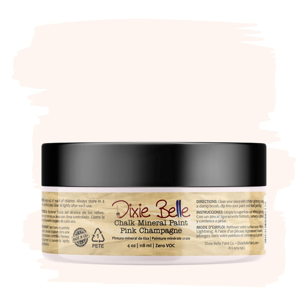 Dixie Belle Paint Company Chalk Finish Furniture Paint - Caviar (32oz) - Matte Black Chic Chalk Mineral DIY Furniture Paint — view 287