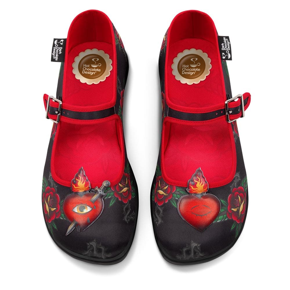 Hot Chocolate Design Chocolaticas Funky Canvas Women's Mary Jane Flat Shoes — view 6