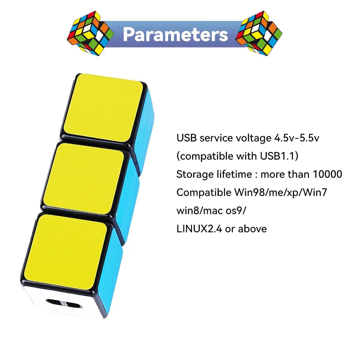 Unidad Flash USB Memoria USB 【64GB】, Tira Única de Almacenamiento Externo en Forma de Cubo de Magic, Adecuada para Regalar a Familiares y Amigos — view 3