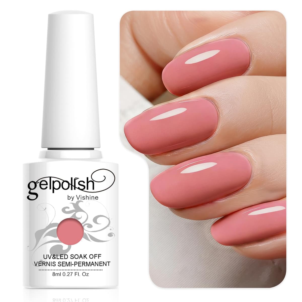 Vishine 15ml Semipermanente Esmalte de uñas en gel Soak-off UV LED Manicure Barniz Geles DIY Salon Neon Pink # 2039 — view 42
