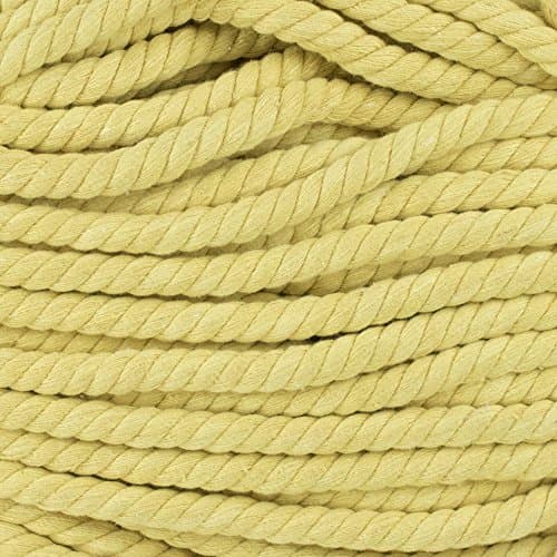 West Coast Paracord Twisted 3 Strand Natural Cotton Rope Artisan Cord – 1/4, 1/2, 5/8, 3/4 and 1 Inch Diameters – 10, 25, 50, 100 Feet