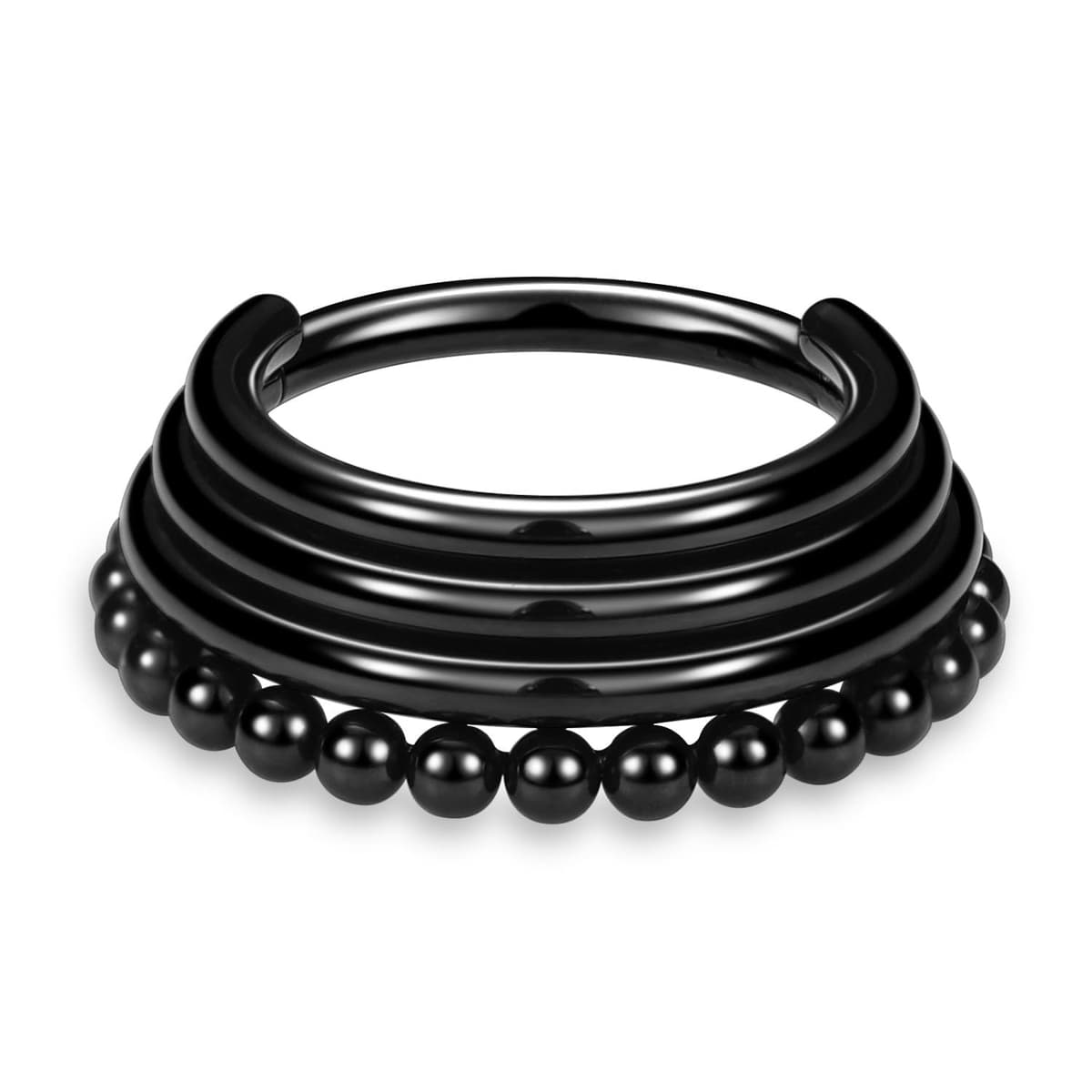 hengkaixuan 16G Septum Nose Rings Hoop Daith Earrings Surgical Steel Septum Clicker Ring Hirned Segment Seamless Clicker Ring Conch Hoop Ring Unisex Earrings Hoop Daith Piercing Jewellery
