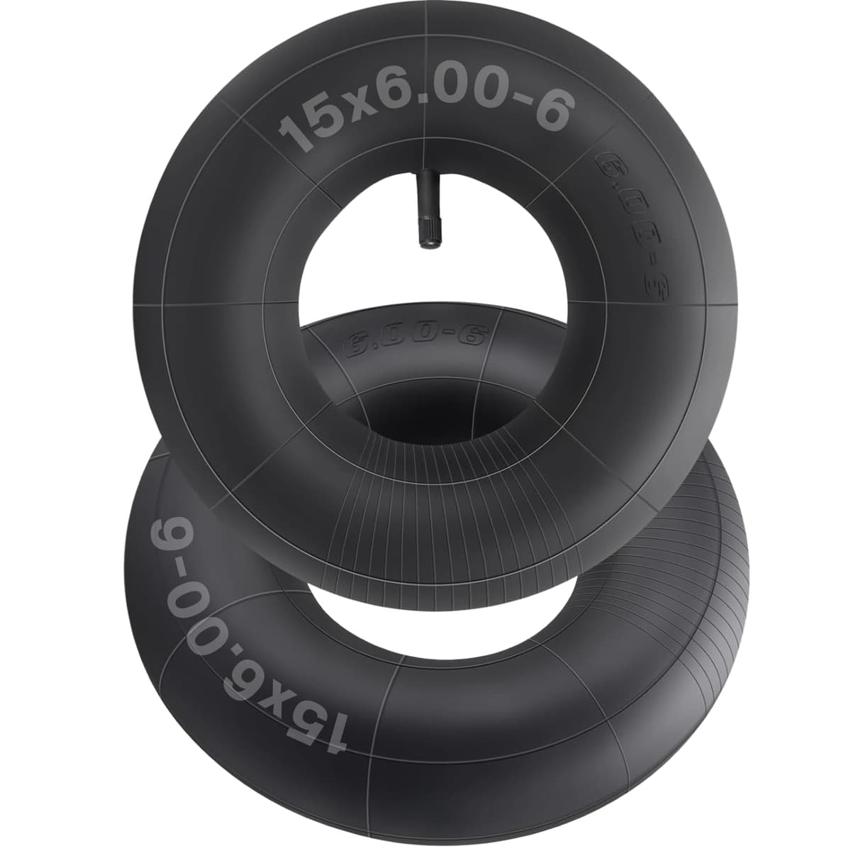 2 cámaras de aire 15 x 6,00 – 6 con vástago de válvula recto TR-13, manguera para neumáticos de 15 x 6,00 – 6, para cortacésped, tractores, ATVs, carretillas, karts, carrito de golf