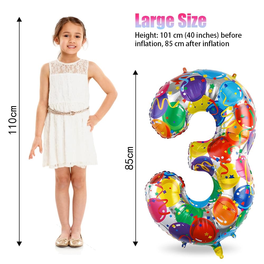 Foil Globo Número 5 Azul 40" (101cm), Inflable Helio o aire, Gigante Numeros 0-9, 10-19, 20-29, 30-100, Grande Globos Decoración para La Boda Aniversario y Cumpleaños Fiestas — view 554