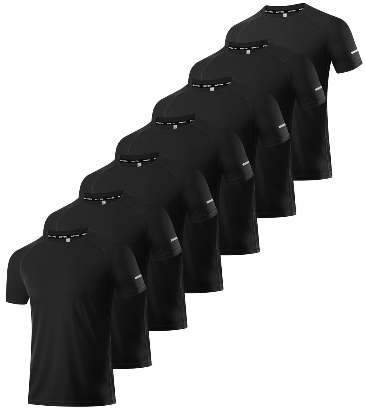 Boyzn 1, 3, 5 or 7 Pack Men's Workout Running Shirts, Dry Fit Moisture Wicking T-Shirt, Gym Athletic Short Sleeve Tee Shirts — view 27