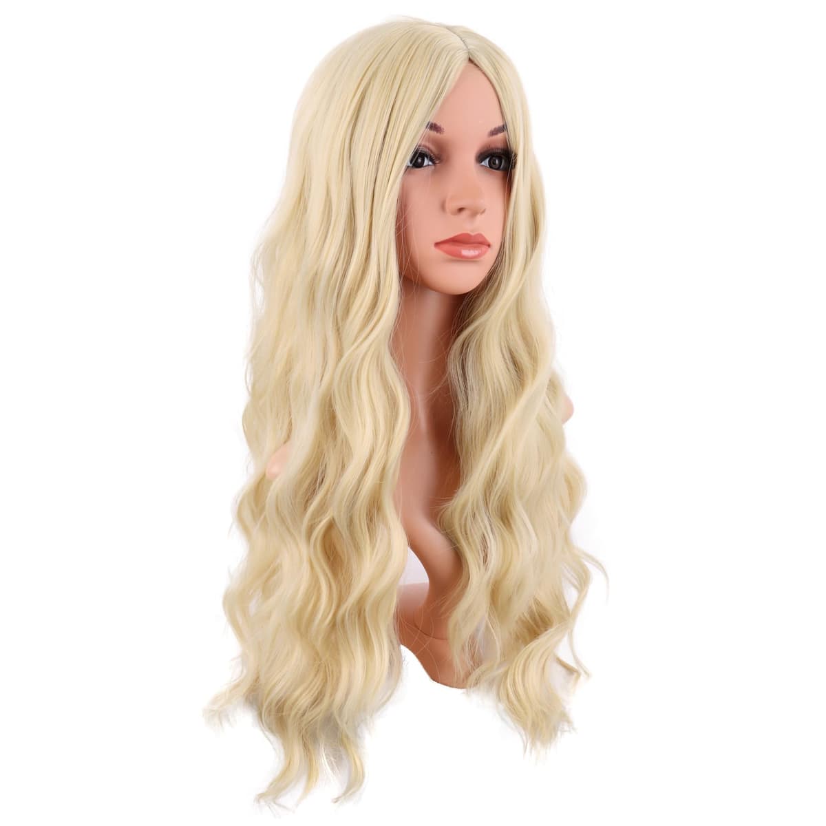 Mapofbeauty 32 Pulgadas/80cm de Luz Rubia Pelo Largo Rizado Ondulado Peluca Cosplay Peluca — view 92
