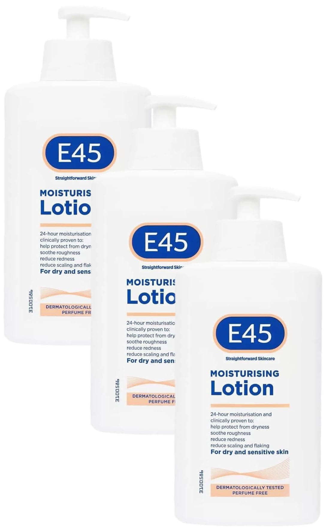 E45 Moisturising Lotion 500 ml for Dry & Sensitive Skin - Long-Lasting Hydration Protect from Dryness, Reduce Redness - Dermatological Body Moisturiser Lotion - Body Lotion - Daily Moisturiser — view 10