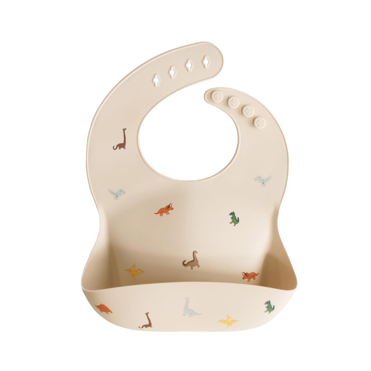 Mushie Baby Silicone Bib | Adjustable Fit Waterproof Bibs | Easy Wipe Baby Feeding Bibs | 4 Adjustable Sizes with Deep Front Pockets | 100% BPA and Phthalate Free — view 22