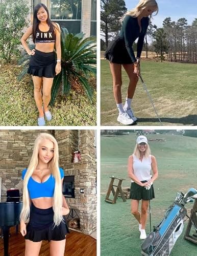 Ekouaer Tennis Skorts for Women Lightweight Black Skirt for Running Tennis Golf Workout Sports — view 4
