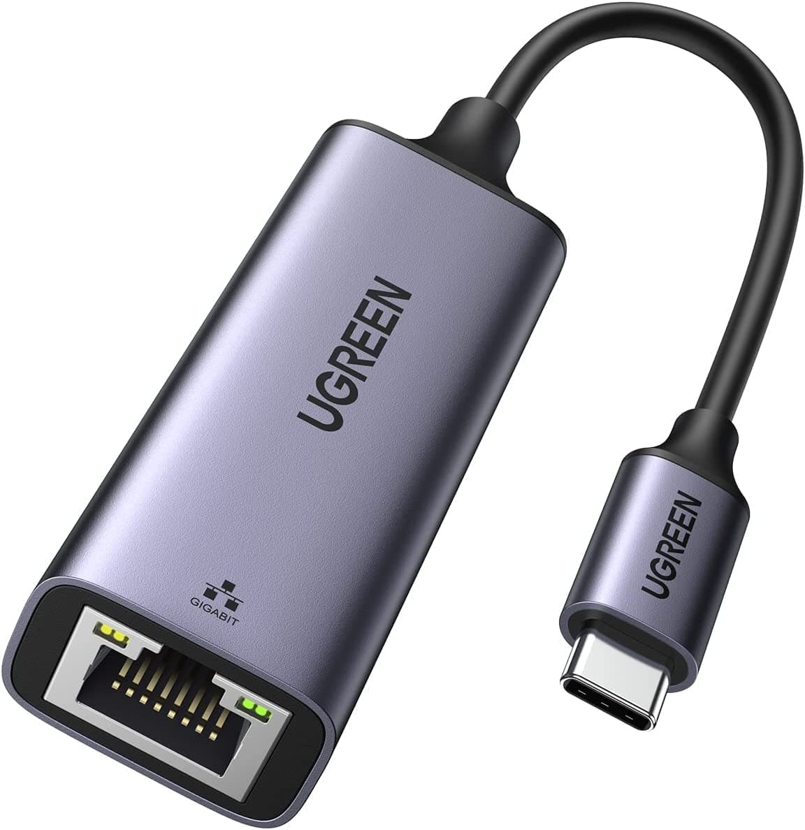 UGREEN USB Ethernet Adapter,1000 Mbps Gigabit Network Adaptor, Aluminum RJ45 LAN Internet Adapter Driver Free Compatible with Switch, MacBook Pro 2022 2020,TV Box,XPS,Steam Deck (Black Type A) — view 8