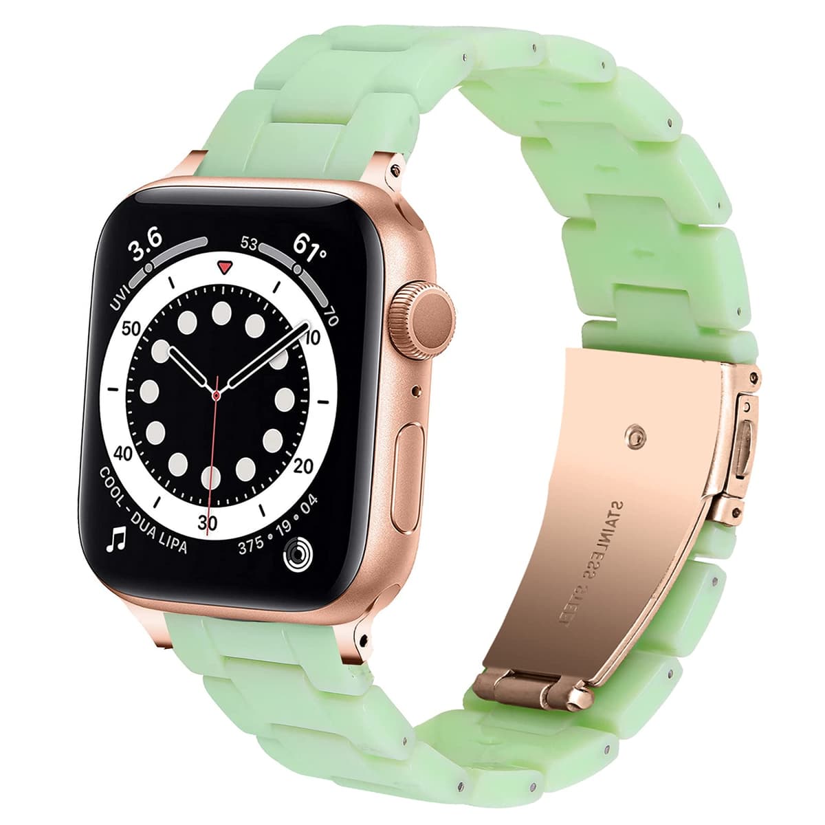 DEALELE Bands Compatible with Apple Watch 49mm 46mm 42mm 45mm 41mm 44mm 40mm 38mm, Colorful Resin Replacement Strap for iWatch Series 10/9 / 8/7 / 6/5 / 4/3 / Ultra/SE Women Men — view 32