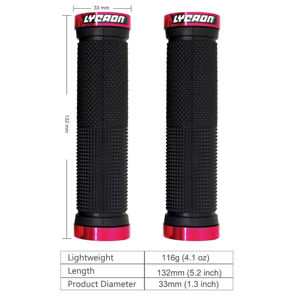 LYCAON Manillares para Bicicletas, Goma Antideslizante, con Bloqueo de Aluminio, para bicletas Scooter, Cruiser, Urban, triciclos, de montaña, Carretera, MTB, BMX y Plegables, Azul — view 2