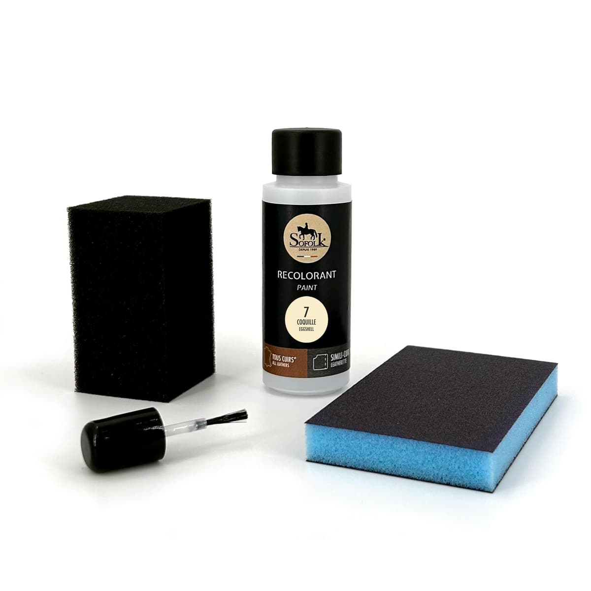 Sofolk - Kit de retoque Pintura Cuero/Cuero de imitación - Tinte para Volante de Coche, Asiento de Coche, sofás, Zapatos, Chaquetas y Ropa - Cuero dañado, Rayado, arañado, Descolorido — view 20