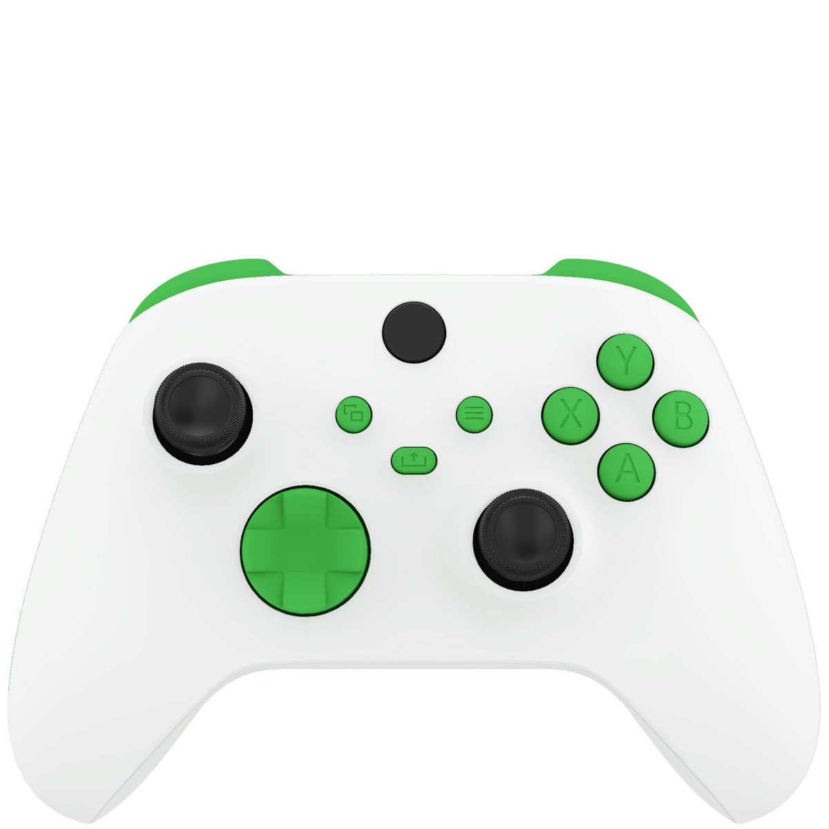 eXtremeRate Botones Completos para Xbox Series S X Control - Repuesto Botón de LB RB LT RT Bumpers Gatillos D-Pad ABXY Start Back Sync Compartir Teclas para Xbox Series X/S Mando (Verde)