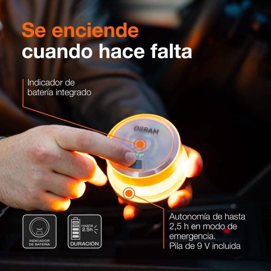 OSRAM LEDguardian Road Flare Signal V16 IoT, luz de Advertencia LED certificada DGT 3.0, Uso obligatorio en España, 1900K, localización en Tiempo Real — view 5