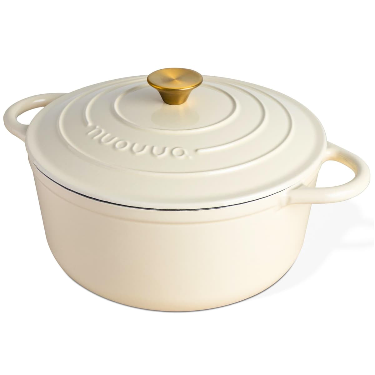 Nuovva Enamelled Cast Iron Dutch Oven Pot with Lid – 5 Quart Casserole Dish – Ceramic Dutch Oven for Bread Baking, Roasting, Braising & Stews – Oven Safe up to 500°F – 24cm Orange — view 48