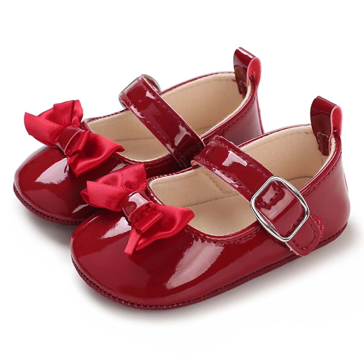 MASOCIO Baby Girl Shoes Mary Jane Infant Anti Slip First Walking Shoes — view 9
