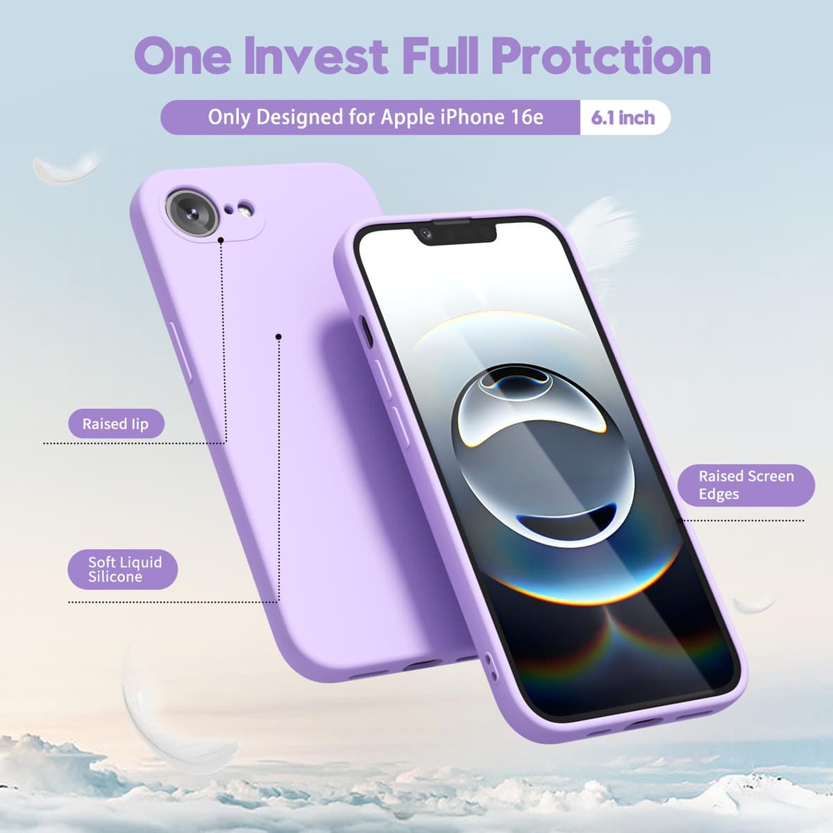 oakxco for iPhone 17 Pro Max Phone Case Liquid Silicone, Cute Thin Slim Grip Soft Rubber Gel for Women Men, Smooth Matte TPU Plain Solid Color Girly Simple Case with Camera Cover, Light Pink — view 323