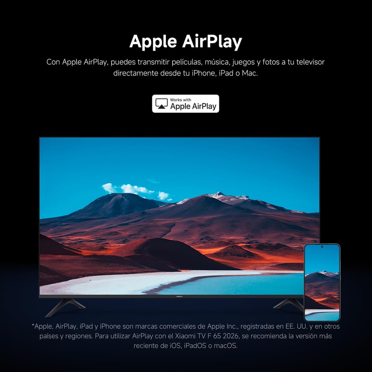 XIAOMI TV F 65, 65 Pulgadas (165 cm), 4K UHD, Smart TV, Fire OS8, Control por Voz Alexa, HDR10, MEMC, Modo Game Boost 120Hz,2GB+32GB, Compatible con Apple AirPlay — view 14