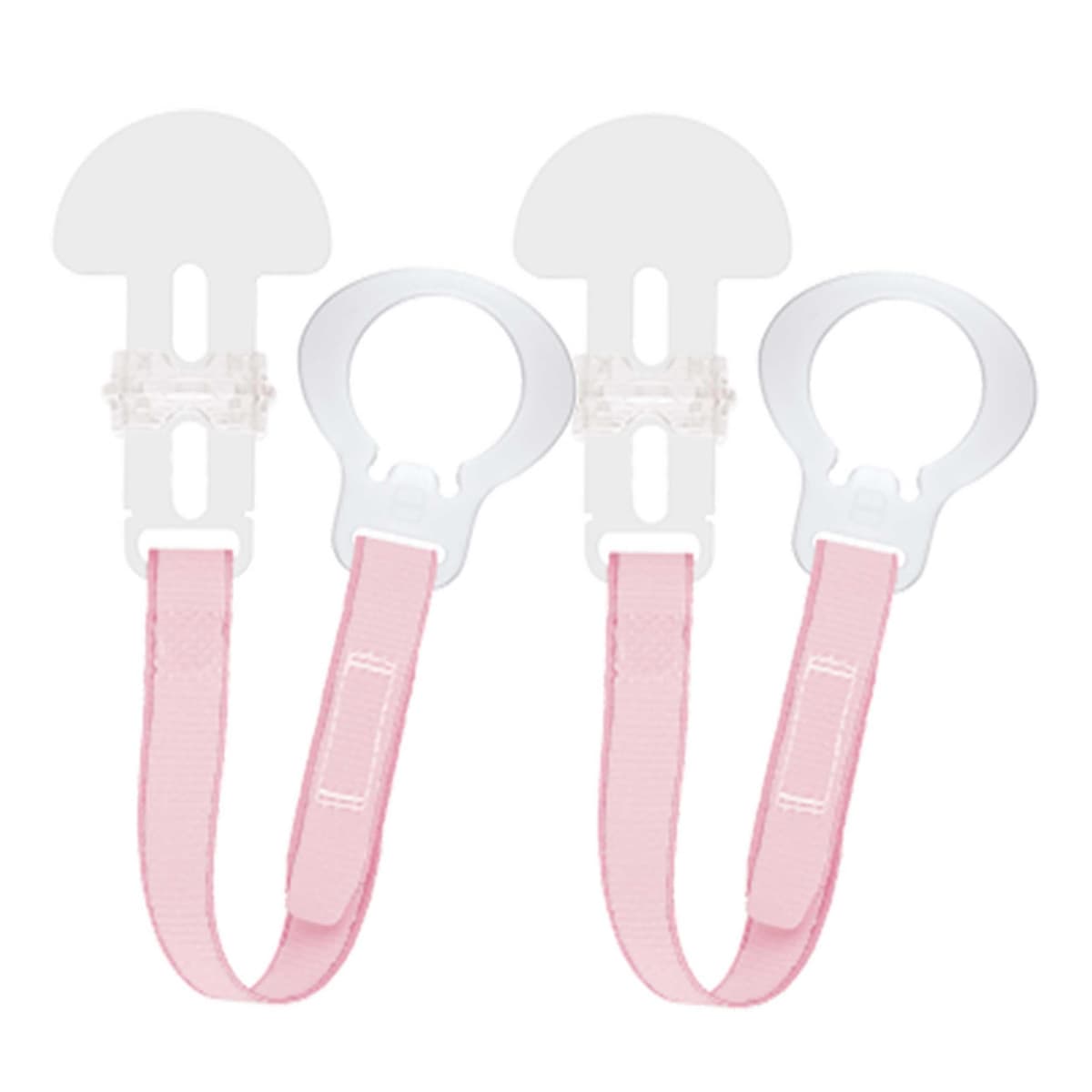 MAM Dummy Clip | 2 Pack | Baby Soother Clips Fit All MAM Soothers | Adjustable Length and Lightweight Design | Baby Accessories | White with Blue Strap | Dummies Not Included — view 8