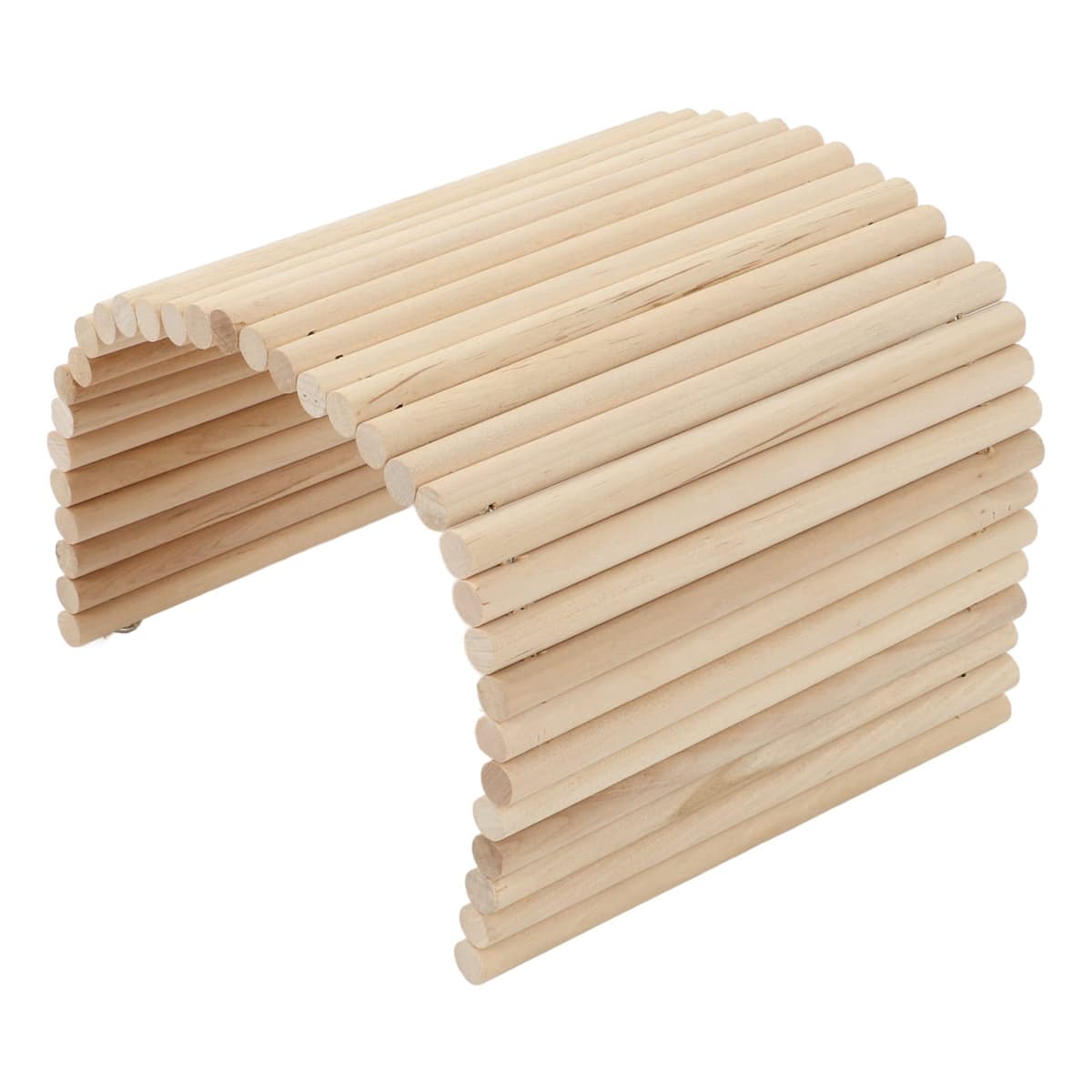 Puente de madera para hámsteres, escondite de madera flexible, juguete masticable para animales pequeños y escalera para cobayas, hurones, conejos, chinchillas y erizos, con constr (20*40CM) — view 3