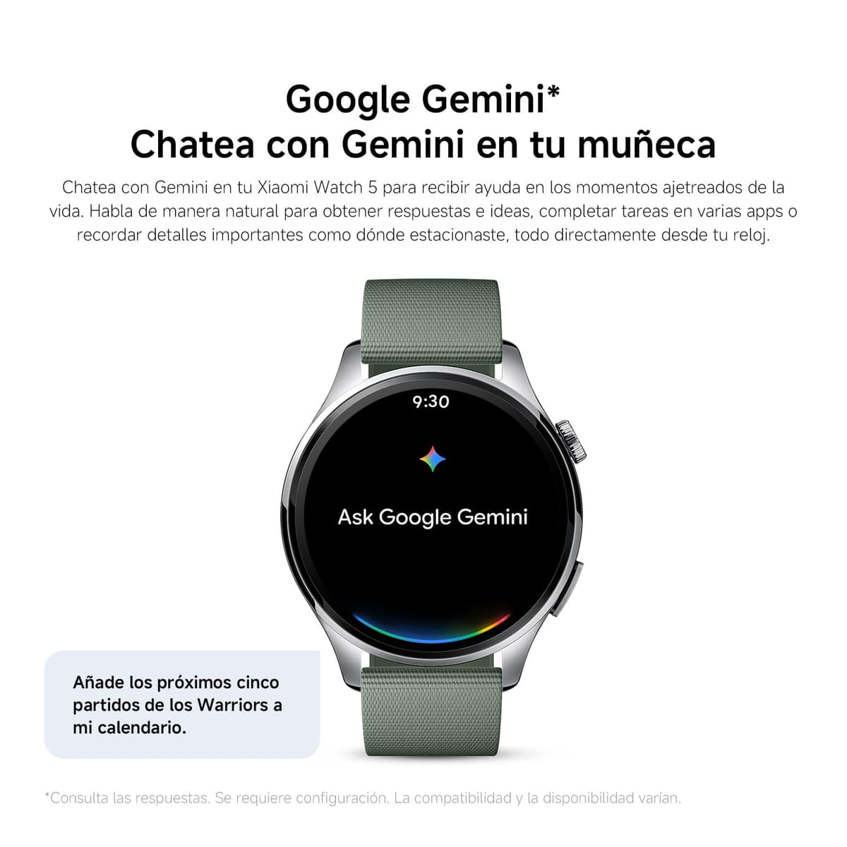 XIAOMI Watch 5 Smartwatch, Google Wear OS, pagos NFC, AI con Gemini, Pantalla de 1,54”, hasta 6 días de autonomía, GPS y Seguimiento Fitness, Control por Gestos, 47 mm, Bluetooth, Negro — view 3