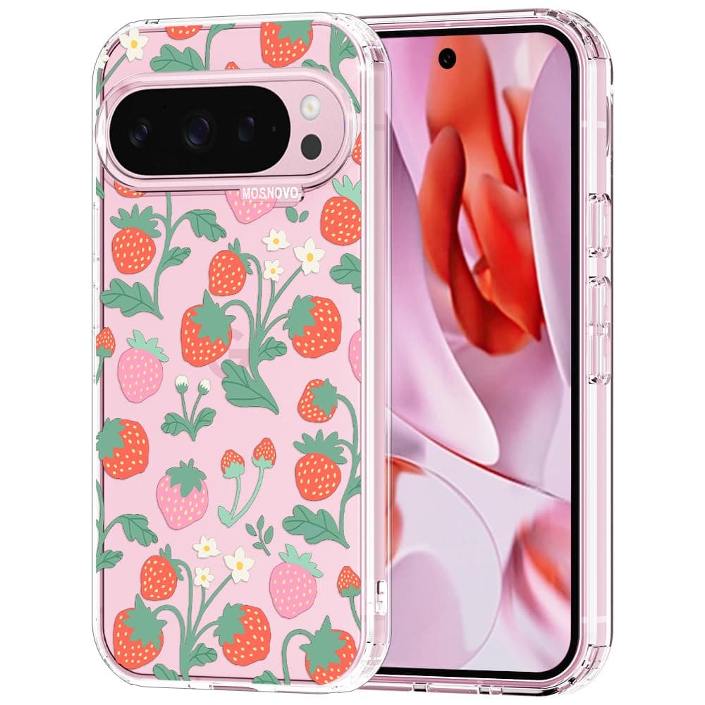 MOSNOVO Case for Google Pixel 9 & Pixel 9 Pro, [Buffertech 6.6ft Military-Grade Drop Protection] [Anti Peel Off Tech] Clear TPU Bumper Phone Case Cover Design - Eucalyptus — view 121