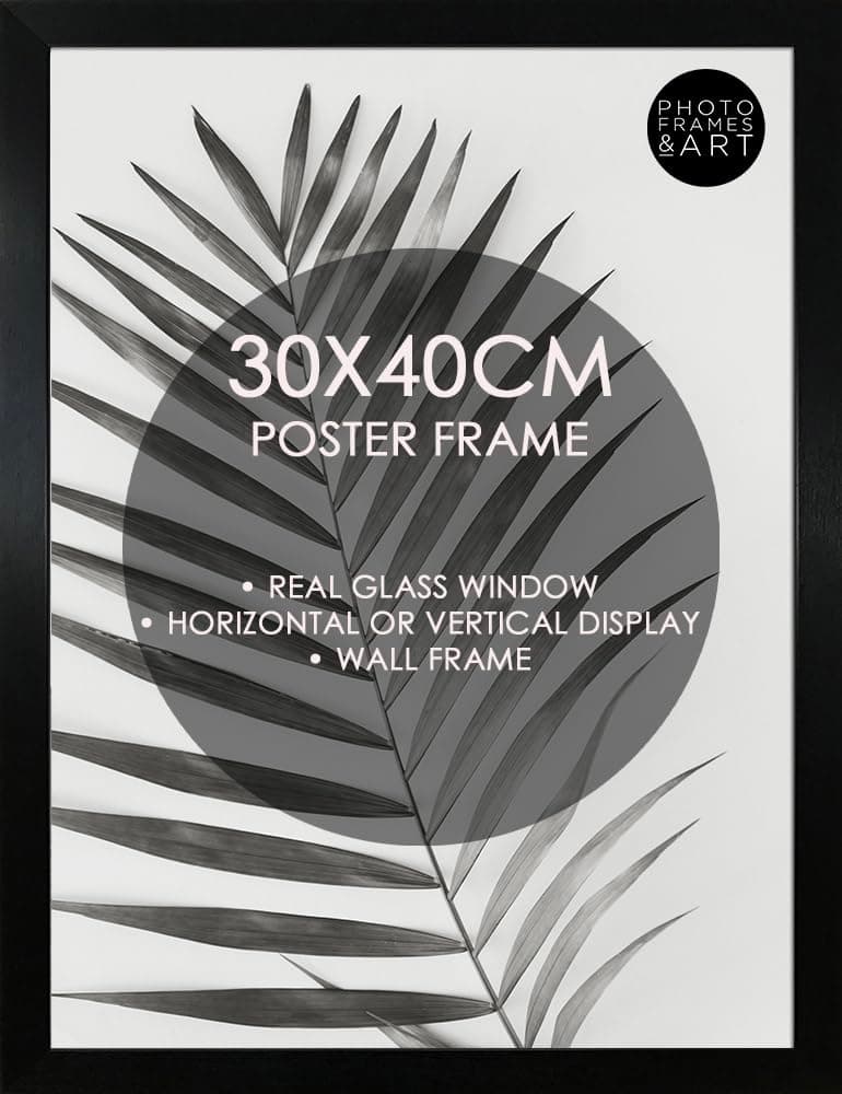 pf+a REAL GLASS A3 Black Frame Glass - PREMIUM A3 Picture Frame Black - Oxford A3 Print Portrait and Landscape Display — view 33