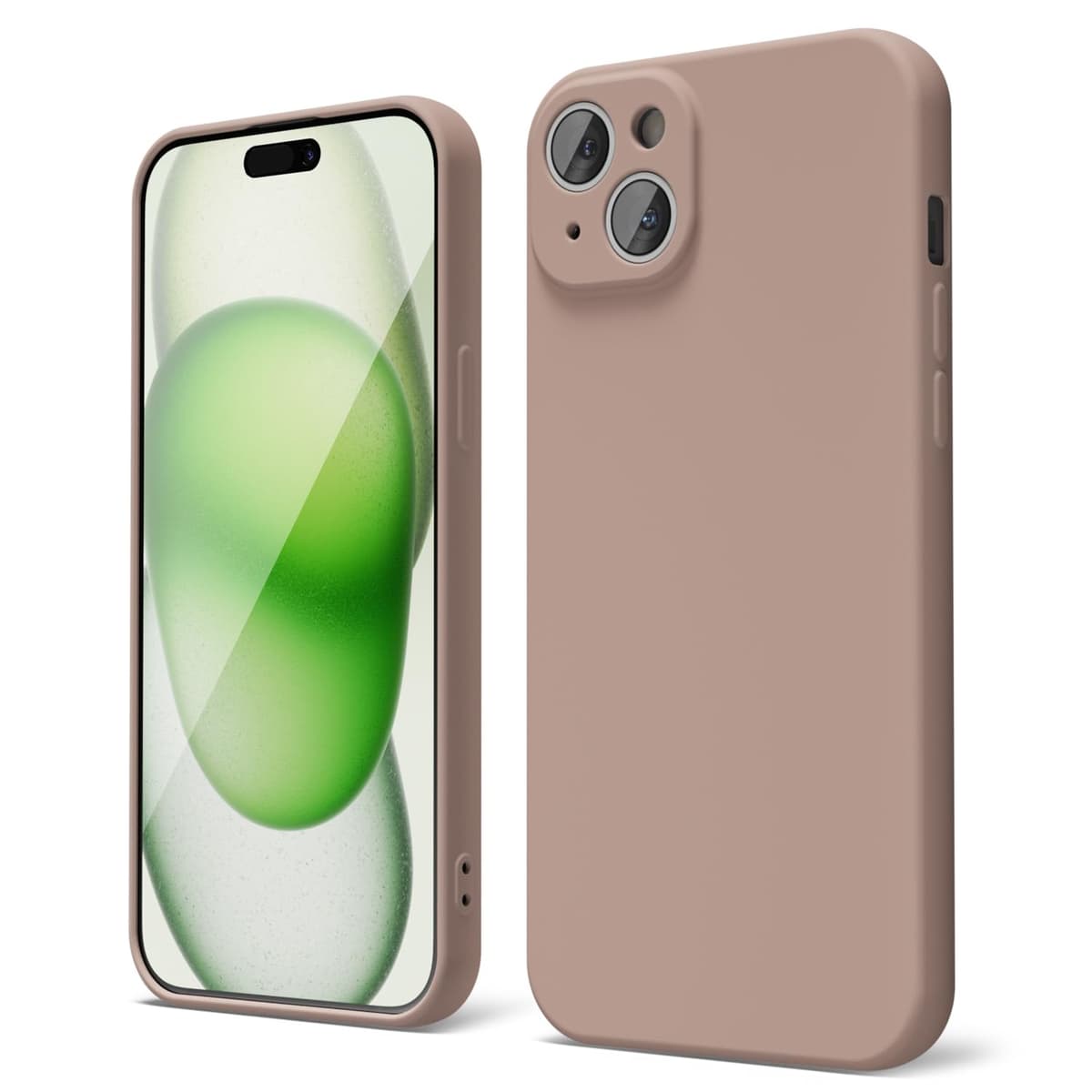 oakxco for iPhone 17 Pro Max Phone Case Liquid Silicone, Cute Thin Slim Grip Soft Rubber Gel for Women Men, Smooth Matte TPU Plain Solid Color Girly Simple Case with Camera Cover, Light Pink — view 1545
