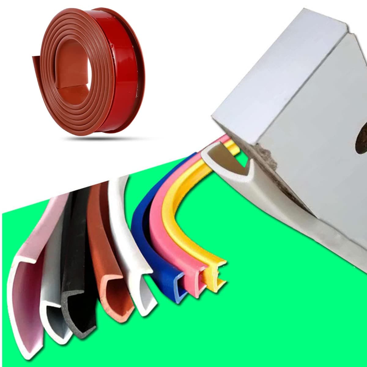Furniture Banding U-Shaped TPE Edge Guard Strips, Wooden Board Edging Strips for Cabinet Wardrobe Table Worktop Wood Board and Shaped Cut-Outs, Edging Tape, Edge Banding (5m×25mm,Brown)