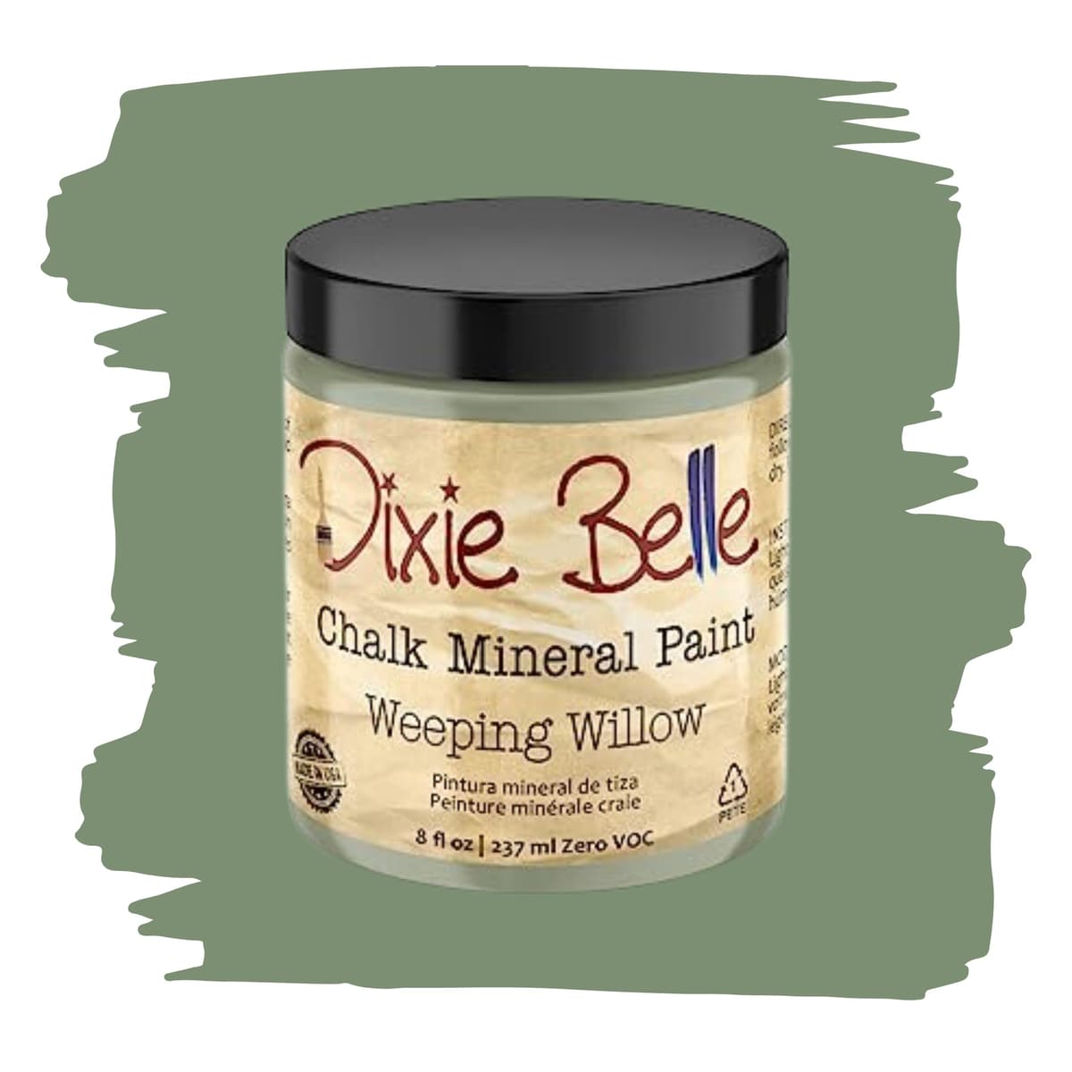 Dixie Belle Paint Company Chalk Finish Furniture Paint - Caviar (32oz) - Matte Black Chic Chalk Mineral DIY Furniture Paint — view 147